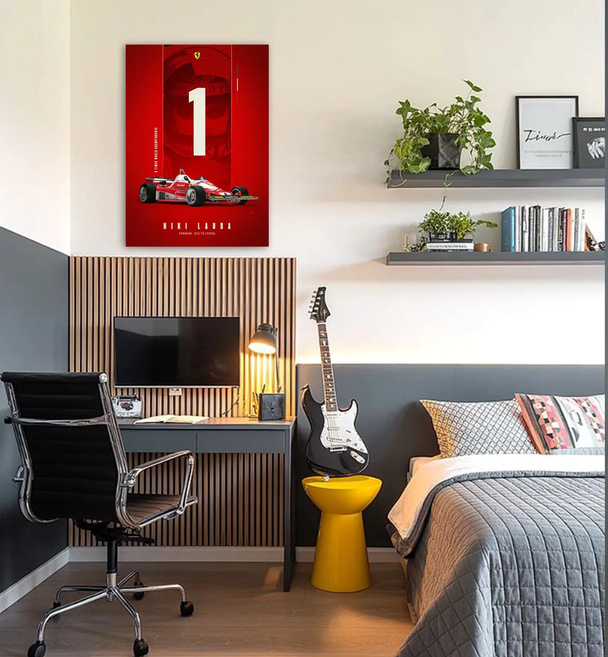 Ferrari Legend Niki - lauda F1 Tribute Wall Art 