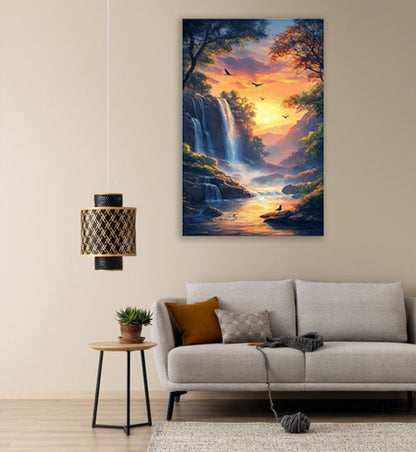 Sunset Over the Waterfalls