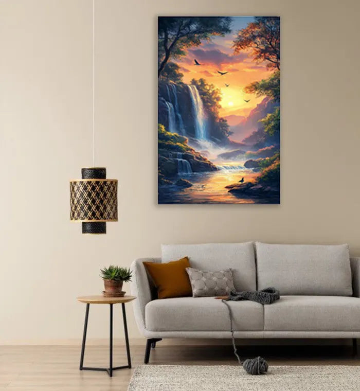 Sunset Over the Waterfalls