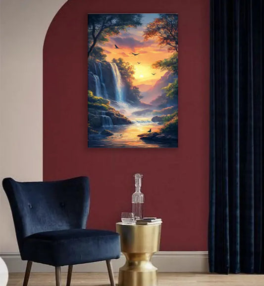 Sunset Over the Waterfalls