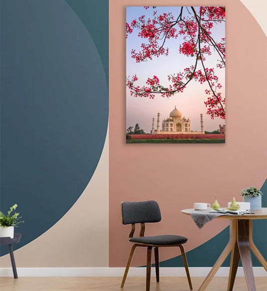 Blossoms Over the Taj Wall Print