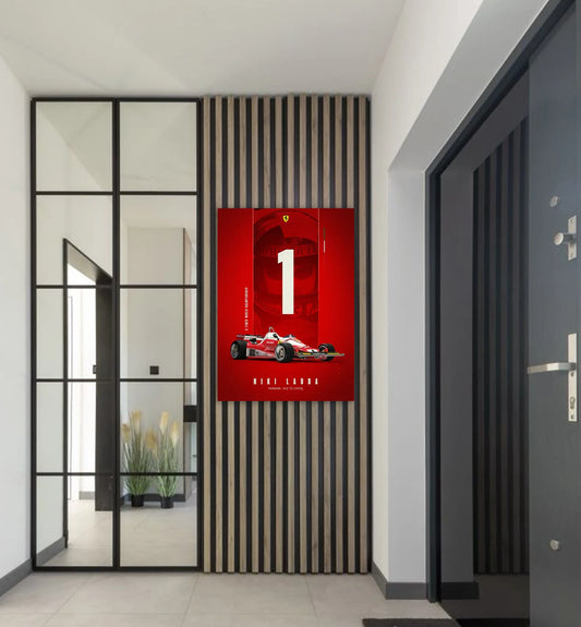 Ferrari Legend Niki - lauda F1 Tribute Wall Art
