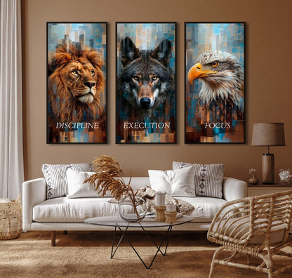 Discipline Focus Execution – Lion, Wolf & Eagle Vivid