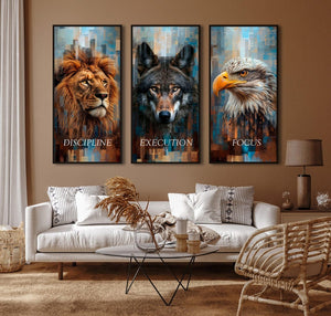 Discipline Focus Execution – Lion, Wolf & Eagle Vivid