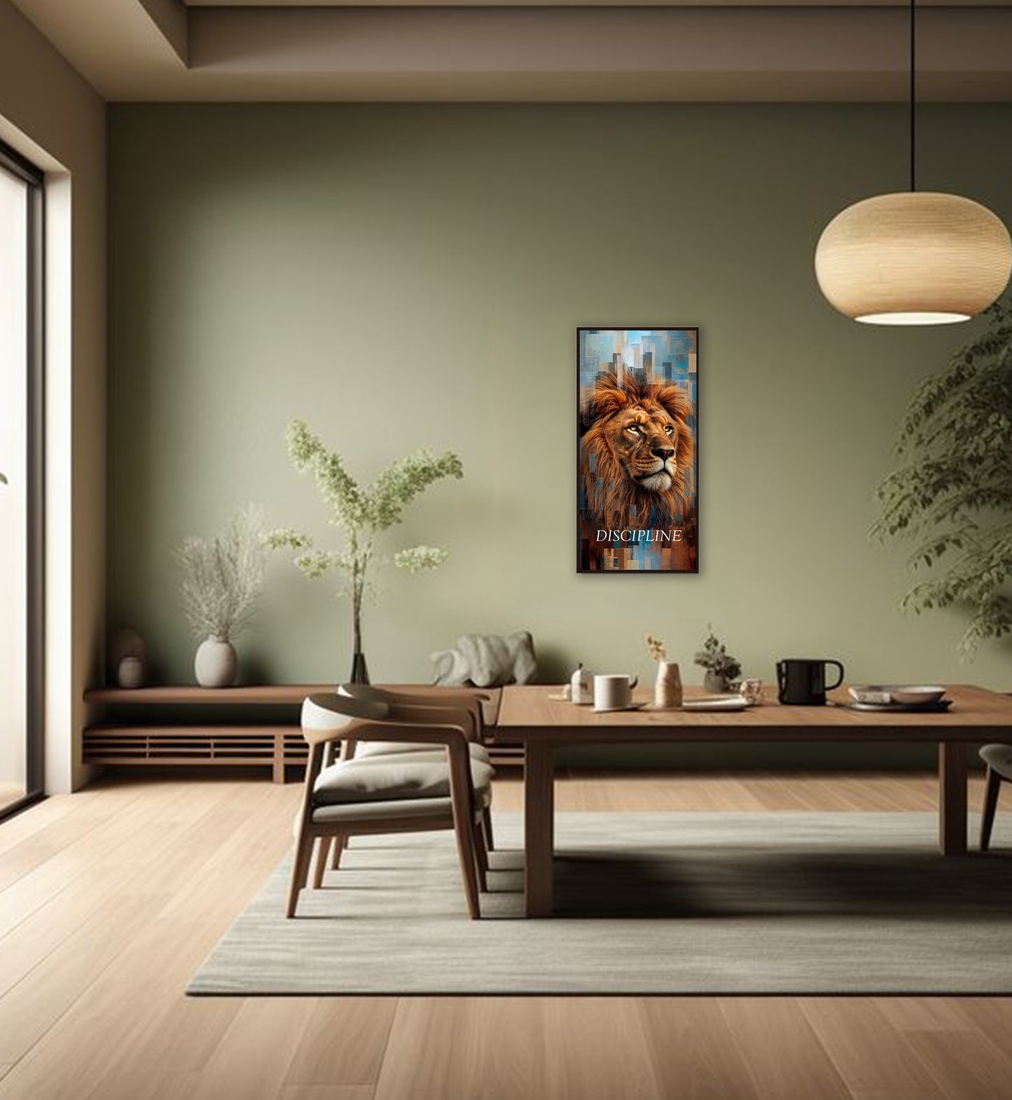 The Lion Motivational Wall Art