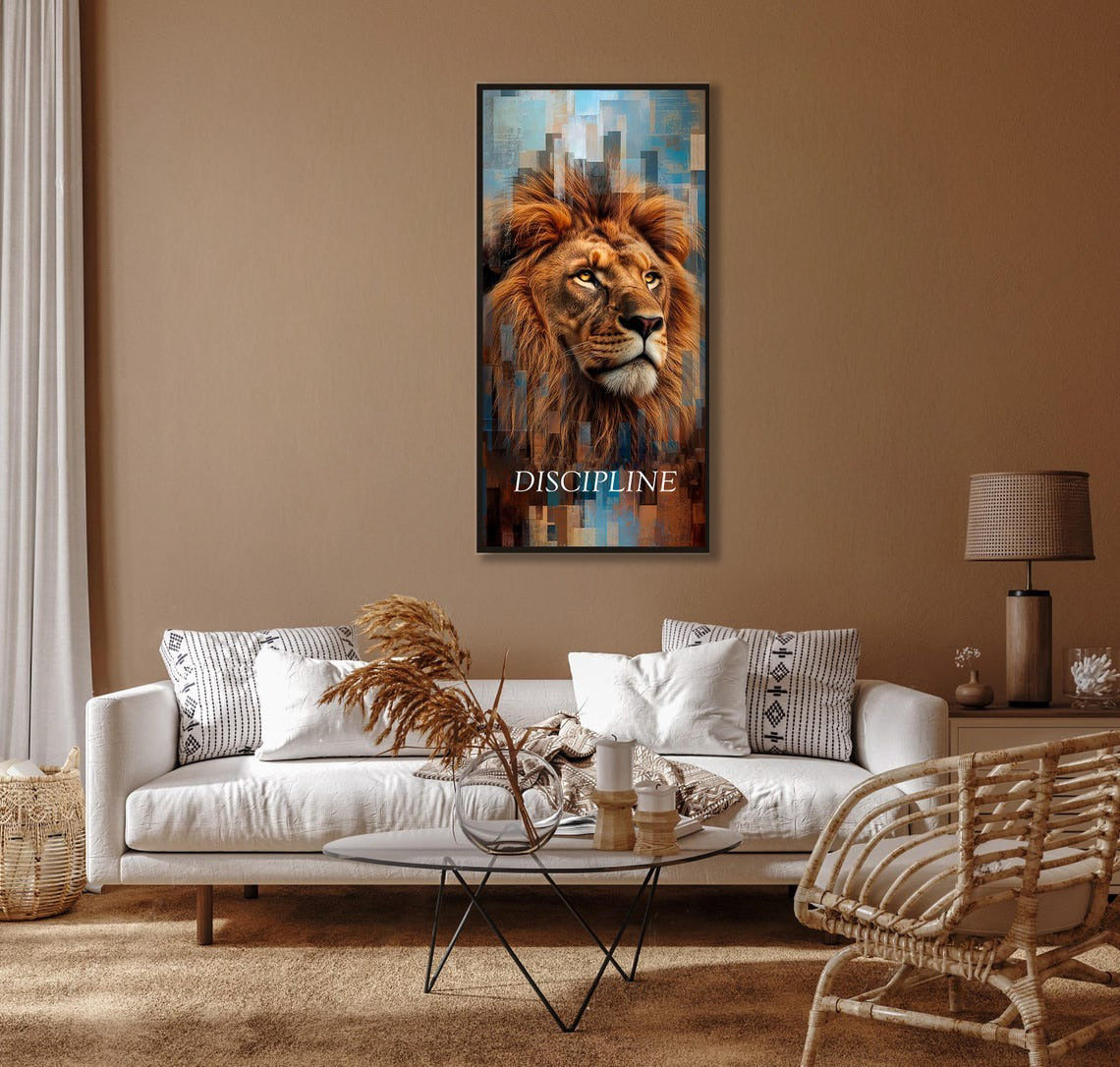 The Lion Motivational Wall Art